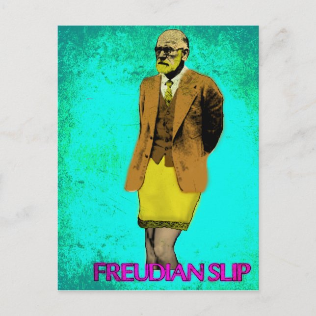 Freudian Slip Grunge Pop Art Meme Postcard (Front)