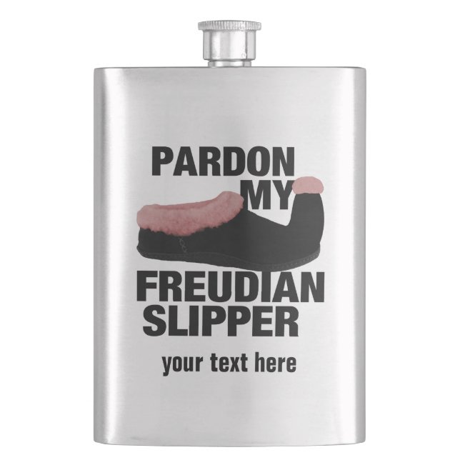 Freudian Slipper custom flask (Front)