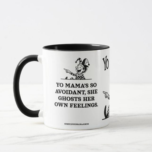 freudian yo mama jokes - Avoidant Mug (Left)