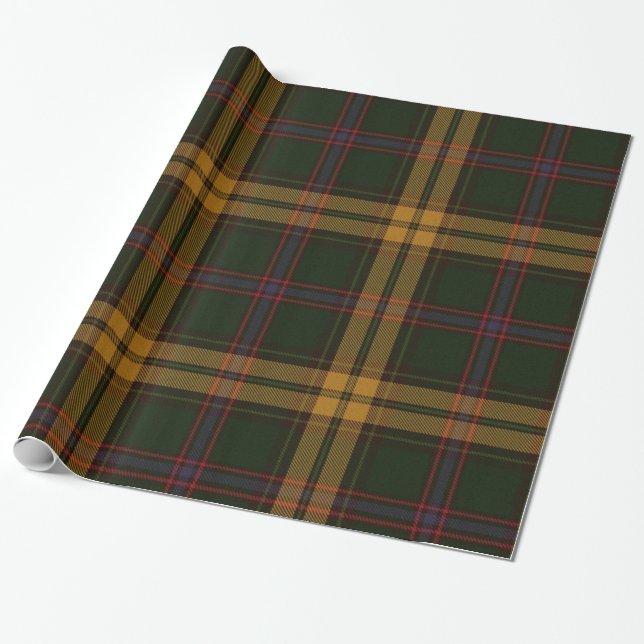 Frew (Hunting) Tartan Wrapping Paper (Unrolled)