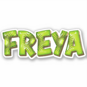 Freya Name Kiwi Design Sticker