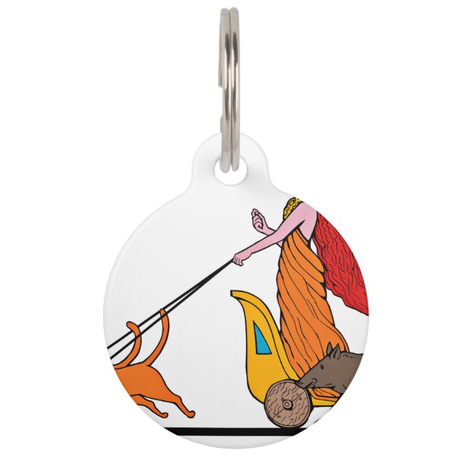 Freya Norse Goddess Pet Tag (Front)