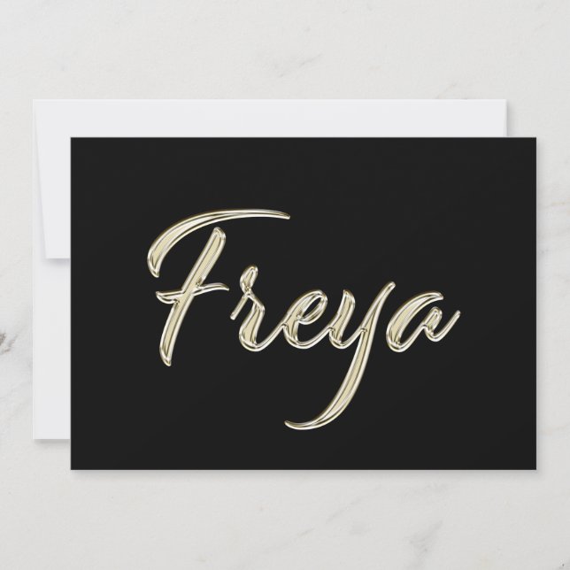 Freya white gold Handwriting Card (Front)