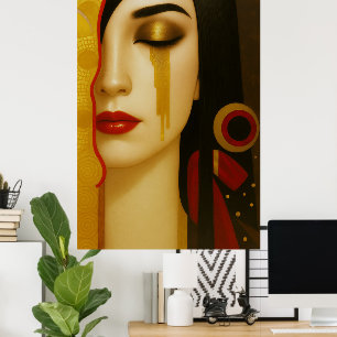 Freya's golden tears with dark hair poster