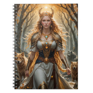 Freyja Spiral Notebook   Norse Goddess-Inspired