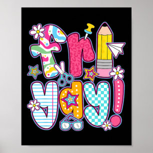 Fri-yay Happy Friday Weekend Teacher Student Back Poster