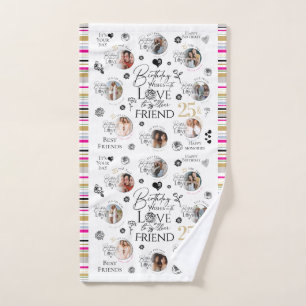 `FriBirthday Photo Collage Hand Towel