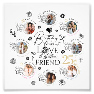 `FriBirthday Photo Collage Print