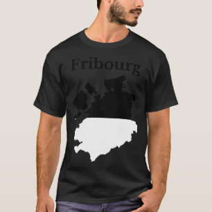 Fribourg Canton Map Flag Switzerland T-Shirt