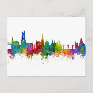 Fribourg Switzerland Skyline Postcard