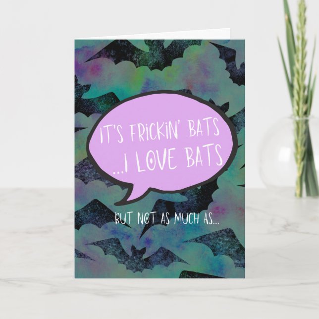 Frickin' Bats Love Card - Couple Gift, Anniversary (Front)