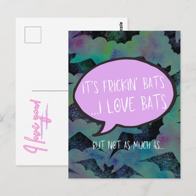 Frickin' Bats Love Card - Couple Gift, Anniversary (Front/Back)