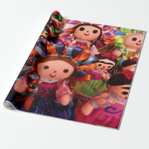 Frida and Mexican Dolls - Wrapping Paper