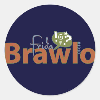 Frida Brawlo-Sticker Classic Round Sticker