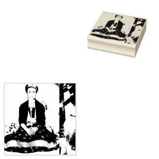 Frida Fancy  Rubber Stamp