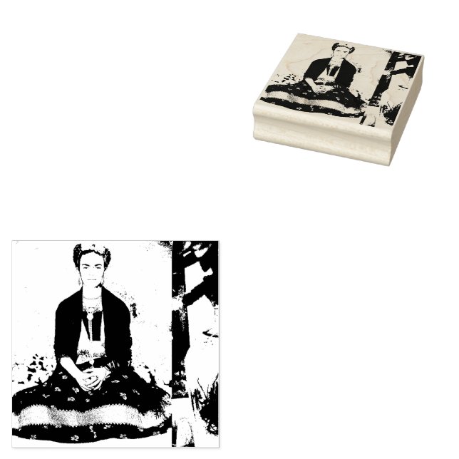 Frida Fancy  Rubber Stamp (Stamped)