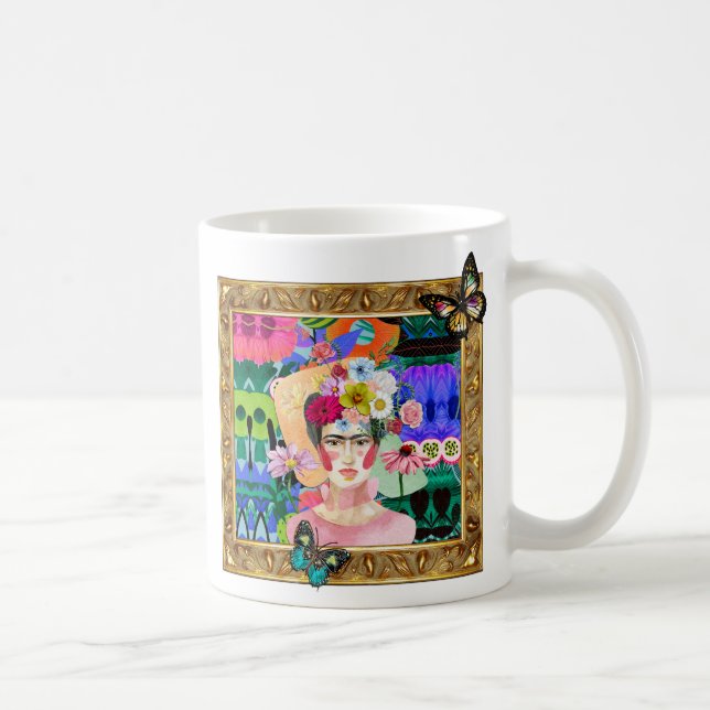 FRIDA Gets Framed, original art coffee mugs (Right)