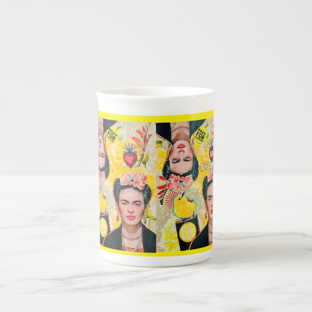 Frida K to start your day Bone China Mug (Front)
