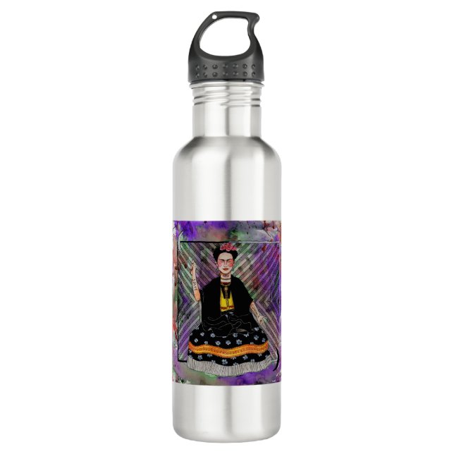 Frida Kahlo 710 Ml Water Bottle (Front)