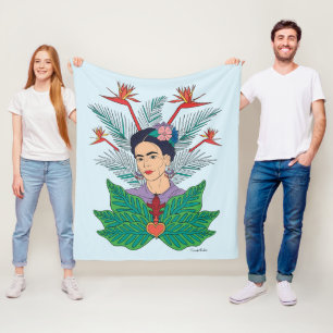 Frida Kahlo   Birds of Paradise Floral Graphic Fleece Blanket