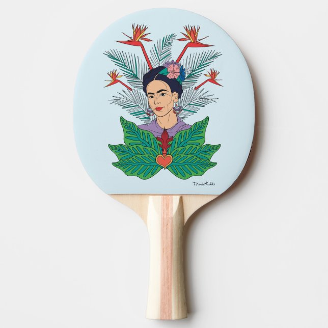 Frida Kahlo | Birds of Paradise Floral Graphic Ping Pong Paddle (Front)