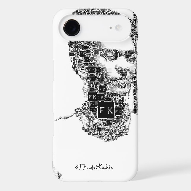 Frida Kahlo Black and White Portrait Case-Mate iPhone Case (Back)