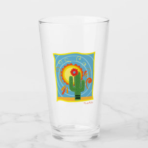 Frida Kahlo Cactus Graphic Glass