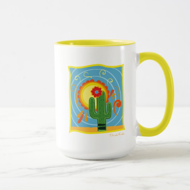 Frida Kahlo Cactus Graphic Mug (Right)