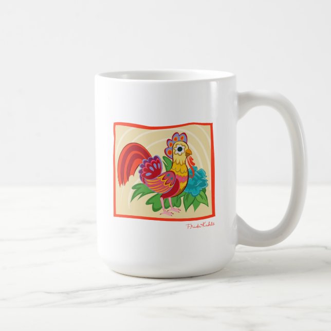 Frida Kahlo Chicken Graphic Coffee Mug (Right)