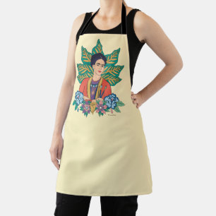Frida Kahlo Colourful Floral Graphic Apron