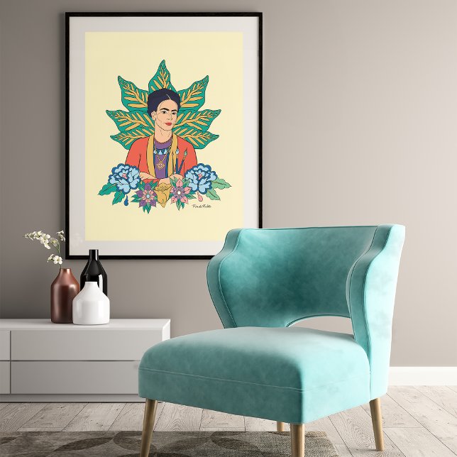 Frida Kahlo Colourful Floral Graphic Poster (Creator Uploaded)