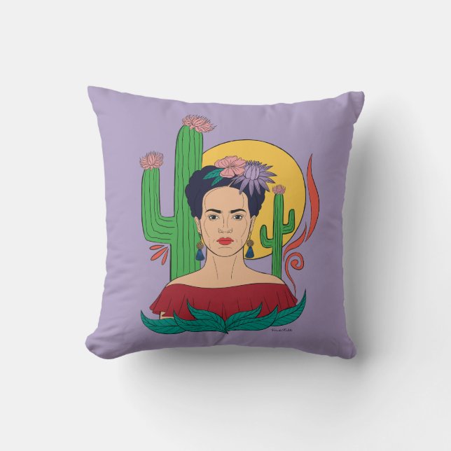 Frida Kahlo Desert Graphic Cushion (Front)