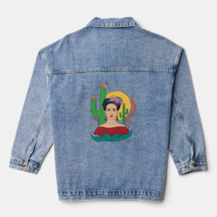 Frida Kahlo Desert Graphic Denim Jacket