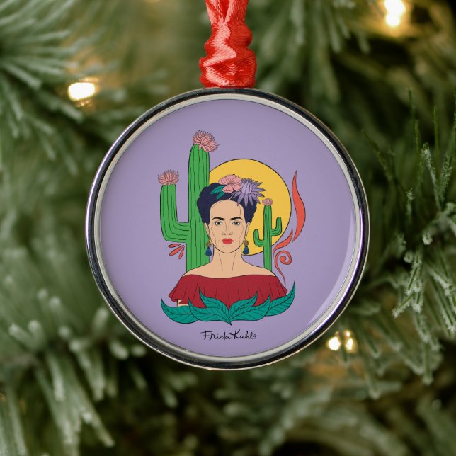 Frida Kahlo Desert Graphic Metal Tree Decoration (Tree)
