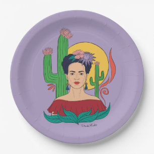 Frida Kahlo Desert Graphic Paper Plate