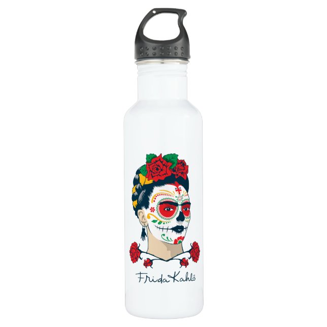 Frida Kahlo | El Día de los Muertos 710 Ml Water Bottle (Front)