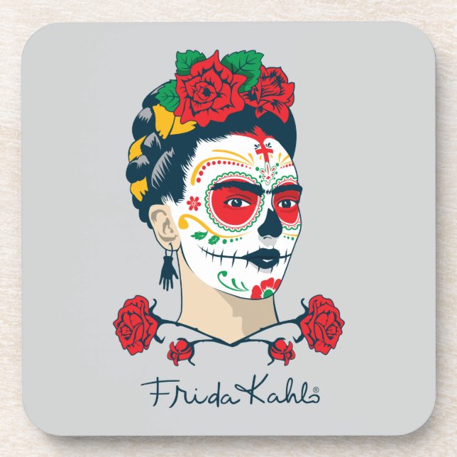 Frida Kahlo | El Día de los Muertos Coaster (Front)