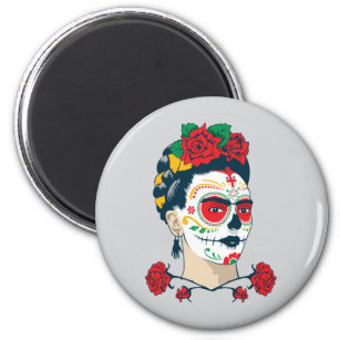 Frida Kahlo   El Día de los Muertos Magnet