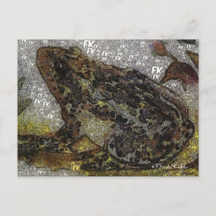 Frida Kahlo FK-Style Frog Painting Postcard