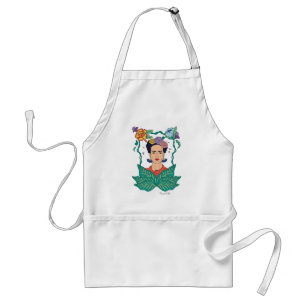 Frida Kahlo Floral Frame Graphic Standard Apron