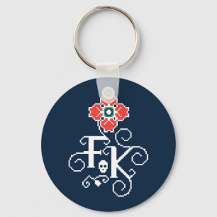 Frida Kahlo   Floral Tribute Key Ring
