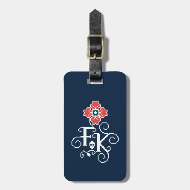 Frida Kahlo | Floral Tribute Luggage Tag (Front Vertical)