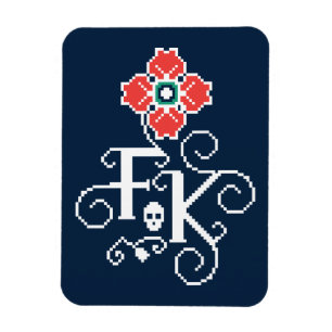 Frida Kahlo   Floral Tribute Magnet