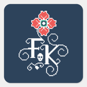 Frida Kahlo   Floral Tribute Square Sticker