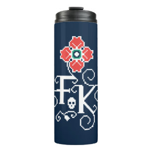 Frida Kahlo Floral Tribute Thermal Tumbler