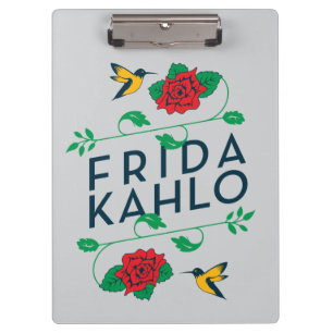 Frida Kahlo Floral Typography Clipboard