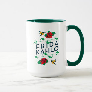 Frida Kahlo   Floral Typography Mug