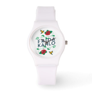 Frida Kahlo Floral Typography Watch