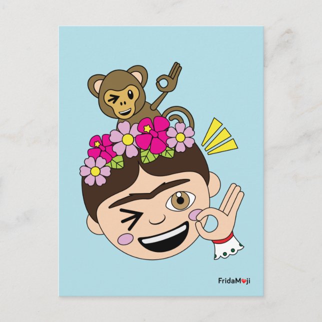 Frida Kahlo | FridaMoji - A OK Postcard (Front)