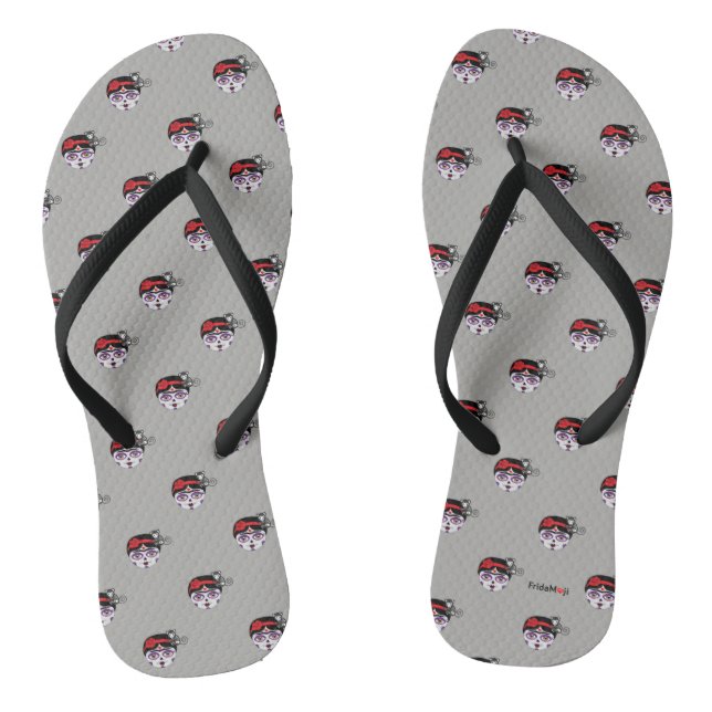 Frida Kahlo | FridaMoji - Day of the Dead Flip Flops (Footbed)